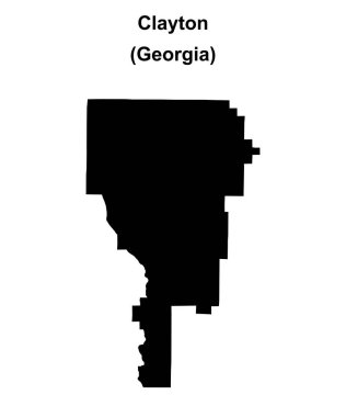 Clayton İlçesi (Gürcistan) boş ana hat haritası
