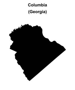 Columbia County (Gürcistan) boş ana hat haritası
