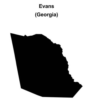 Evans County (Gürcistan) boş ana hat haritası