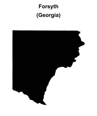 Forsyth County (Gürcistan) boş ana hat haritası