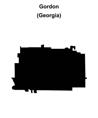 Gordon County (Gürcistan) boş ana hat haritası