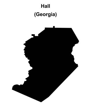 Hall County (Gürcistan) boş ana hat haritası