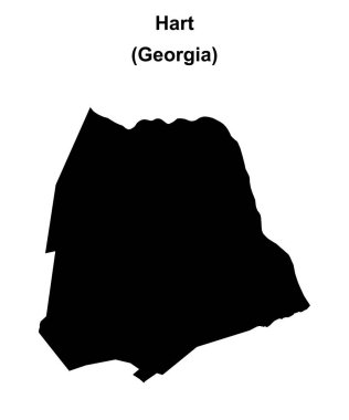 Hart County (Gürcistan) boş ana hat haritası