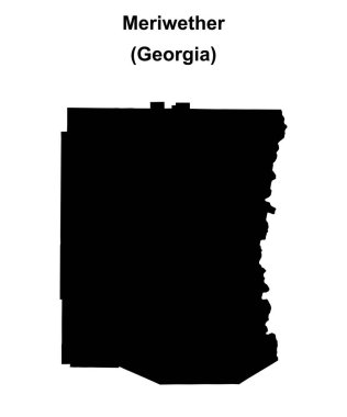 Meriwether İlçesi (Gürcistan) boş ana hat haritası
