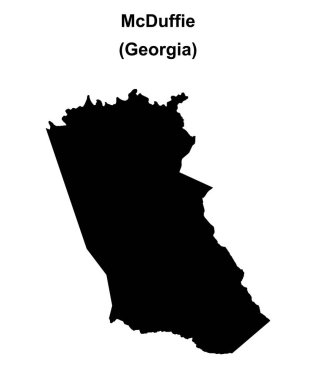 McDuffie İlçesi (Gürcistan) boş ana hat haritası
