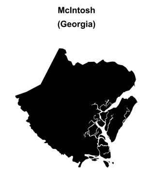 McIntosh İlçesi (Gürcistan) boş ana hat haritası