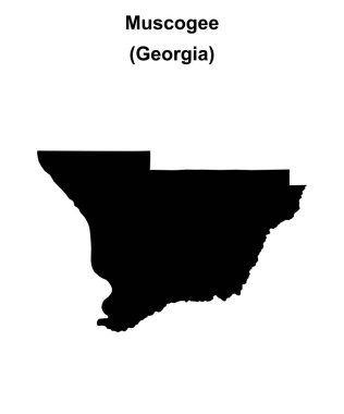 Muscogee County (Gürcistan) boş ana hat haritası