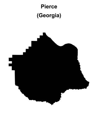 Pierce İlçesi (Gürcistan) boş ana hat haritası
