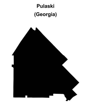 Pulaski İlçesi (Gürcistan) haritası boş