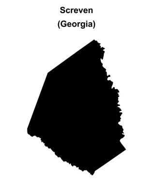 Screven County (Gürcistan) boş ana hat haritası