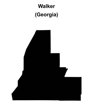 Walker County (Gürcistan) boş ana hat haritası