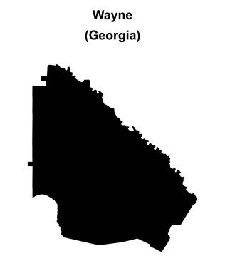 Wayne County (Gürcistan) boş ana hat haritası