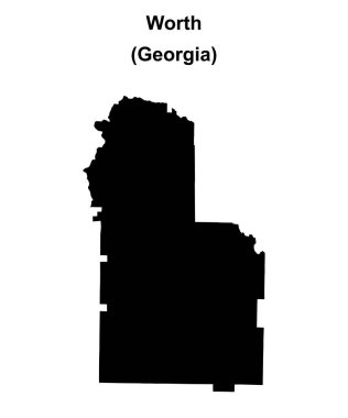 Worth County (Gürcistan) boş ana hat haritası
