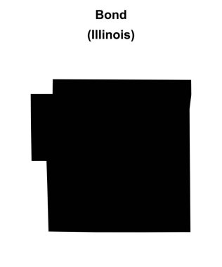 Bond County (Illinois) boş ana hat haritası