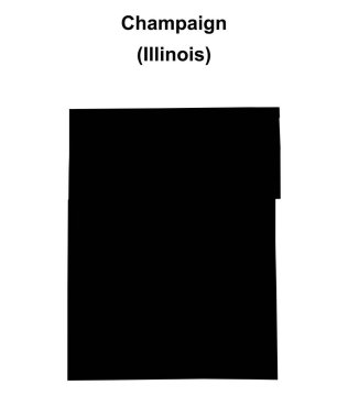 Champaign County (Illinois) boş ana hat haritası