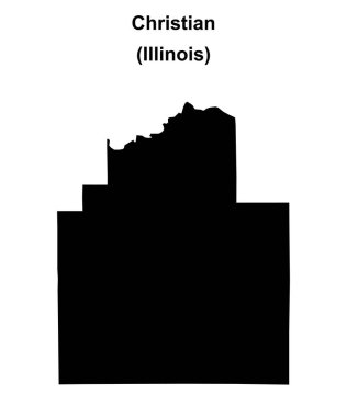 Christian County (Illinois) boş ana hat haritası