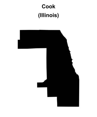 Cook County (Illinois) boş ana hat haritası