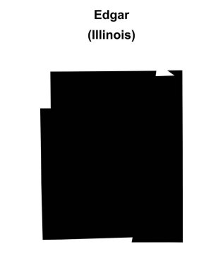 Edgar County (Illinois) boş ana hat haritası