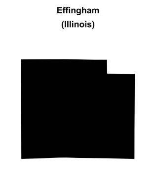 Effingham İlçesi (Illinois) boş ana hat haritası