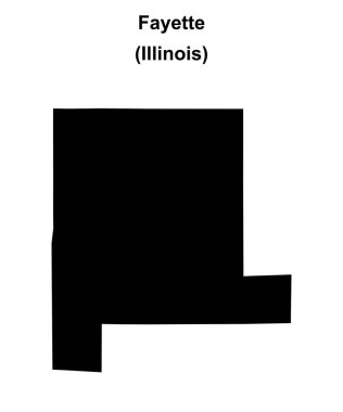 Fayette İlçesi (Illinois) boş ana hat haritası