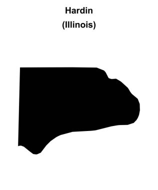 Hardin İlçesi (Illinois) boş ana hat haritası