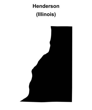 Henderson İlçesi (Illinois) boş ana hat haritası