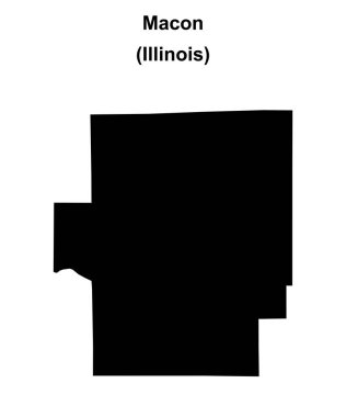 Macon İlçesi (Illinois) boş ana hat haritası