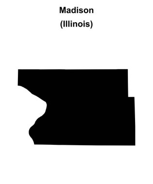 Madison County (Illinois) boş ana hat haritası