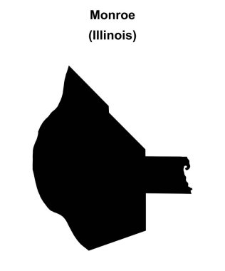 Monroe County (Illinois) boş ana hat haritası