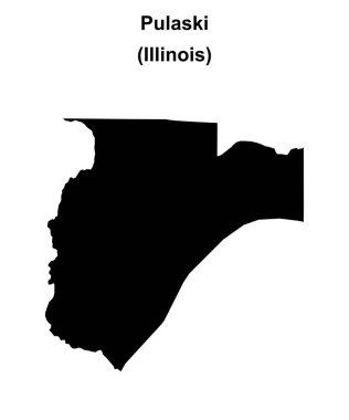 Pulaski İlçesi (Illinois) boş ana hat haritası