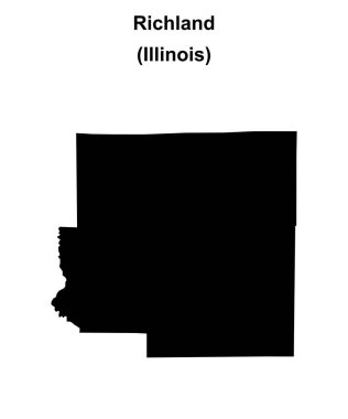 Richland İlçesi (Illinois) boş ana hat haritası
