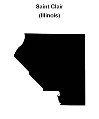 Saint Clair İlçesi (Illinois) boş ana hat haritası