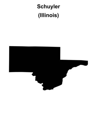 Schuyler İlçesi (Illinois) boş ana hat haritası