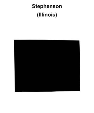 Stephenson İlçesi (Illinois) boş ana hat haritası