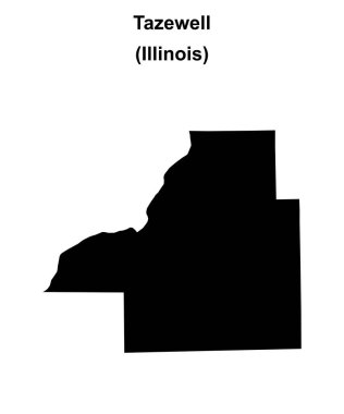 Tazewell İlçesi (Illinois) boş ana hat haritası