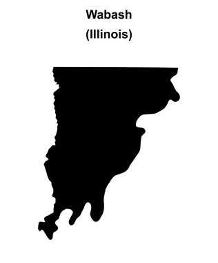 Wabash İlçesi (Illinois) boş ana hat haritası