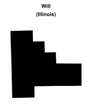 Will County (Illinois) boş ana hat haritası