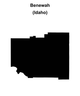 Benewah İlçesi (Idaho) boş ana hat haritası