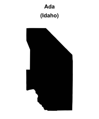 Ada İlçesi (Idaho) boş ana hat haritası