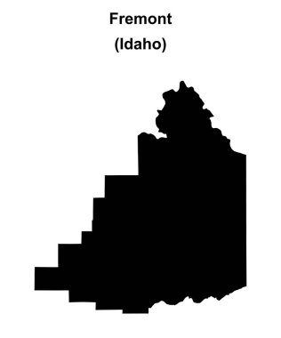Fremont İlçesi (Idaho) boş ana hat haritası