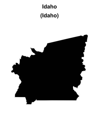 Idaho İlçesi (Idaho) boş ana hat haritası
