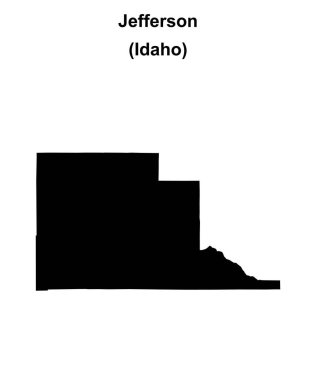 Jefferson County (Idaho) boş ana hat haritası
