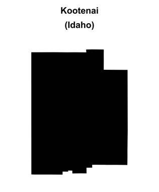 Kootenai İlçesi (Idaho) boş ana hat haritası