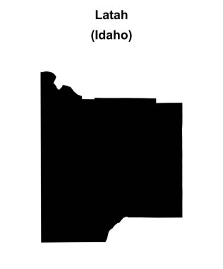 Latah İlçesi (Idaho) boş ana hat haritası