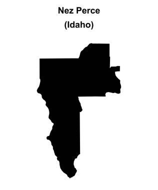 Nez Perce İlçesi (Idaho) boş ana hat haritası