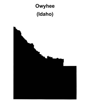 Owyhee İlçesi (Idaho) boş ana hat haritası