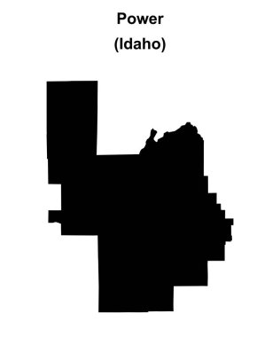 Power County (Idaho) boş ana hat haritası