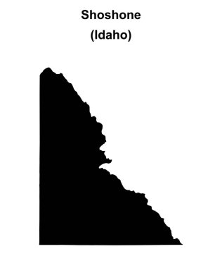 Shoshone İlçesi (Idaho) boş ana hat haritası