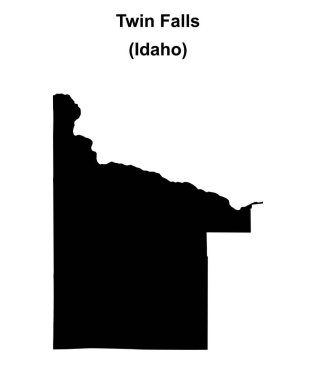 Twin Falls İlçesi (Idaho) boş ana hat haritası