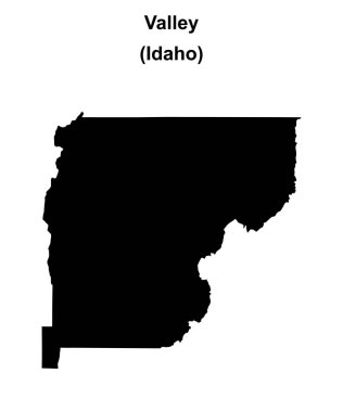 Valley County (Idaho) boş ana hat haritası